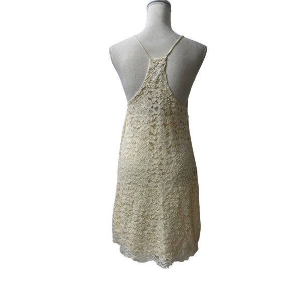 NBD X Revolve Bria Ivory Lace Overlay Halter Dress Size M‎ NWT - Picture 2 of 11